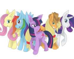 Size: 1500x1200 | Tagged: safe, artist:larka-lover, derpibooru import, applejack, fluttershy, rainbow dash, rarity, twilight sparkle, earth pony, pegasus, pony, unicorn