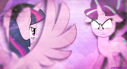 Size: 1980x1080 | Tagged: safe, artist:bubbly-storm, starlight glimmer, twilight sparkle, twilight sparkle (alicorn), alicorn, pony, counterparts, female, mare, twilight's counterparts, wallpaper