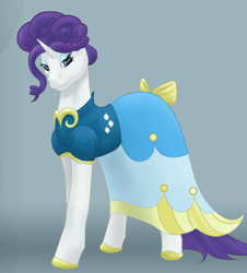 Size: 480x530 | Tagged: safe, artist:just-plain-cat, rarity, pony, unicorn, clothes, dress, game, solo