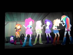 Size: 640x480 | Tagged: safe, applejack, fluttershy, pinkie pie, rainbow dash, rarity, sunset shimmer, twilight sparkle, equestria girls, rainbow rocks, angry, argument, fight, humane seven, turning against each other