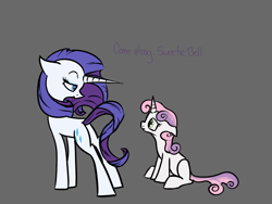 Size: 1200x900 | Tagged: safe, artist:nos-talgia, rarity, sweetie belle, pony, unicorn, duo, duo female, female, filly, mare, siblings, sisters, white coat