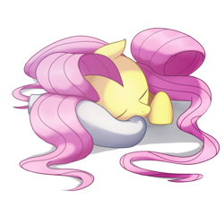 Size: 900x800 | Tagged: dead source, safe, artist:solar-slash, fluttershy, pegasus, pony, pillow, sleeping, solo