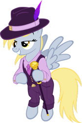 Size: 730x1093 | Tagged: safe, derpy hooves, pegasus, pony, female, mare, pimp