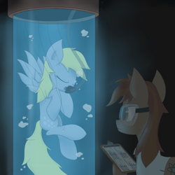 Size: 800x800 | Tagged: safe, artist:muffinsforever, derpy hooves, oc, pegasus, pony, female, mare, science