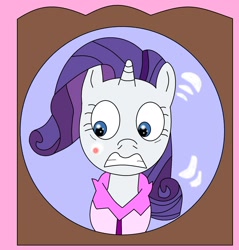 Size: 1816x1896 | Tagged: safe, artist:pichugriffin, rarity, pony, unicorn, acne, bathrobe, clothes, mirror, pimple, robe