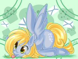 Size: 790x600 | Tagged: safe, artist:shineymagic, derpy hooves, pegasus, pony, cute, female, mare, solo, tongue out