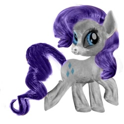 Size: 864x864 | Tagged: safe, rarity, pony, unicorn, creepy, nightmare fuel, realistic, simple background, white background