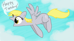 Size: 1800x1000 | Tagged: safe, artist:professor-ponyarity, derpy hooves, pegasus, pony, female, mare, solo, tuesday