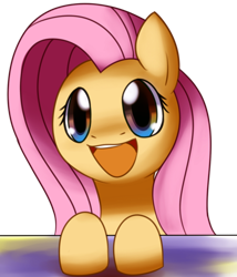 Size: 600x700 | Tagged: safe, artist:solar-slash, fluttershy, pegasus, pony, :d, cute, happy, leaning, open mouth, smiling, solo, yay