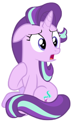 Size: 7000x11900 | Tagged: safe, artist:tardifice, starlight glimmer, pony, unicorn, the crystalling, absurd resolution, open mouth, photoshop, raised hoof, simple background, sitting, solo, transparent background, vector
