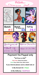 Size: 3057x5900 | Tagged: safe, artist:potzm, starlight glimmer, sunburst, oc, oc:lawyshadow, pony, unicorn, blushing, commission, commission info, female, floppy ears, food, male, mare, on side, plot, popcorn, sitting, stallion