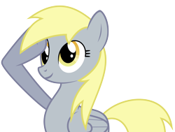 Size: 3971x3000 | Tagged: safe, artist:puetsua, edit, derpy hooves, pegasus, pony, female, high res, mare, rainbow dash salutes, recolor, salute, simple background, transparent background, vector
