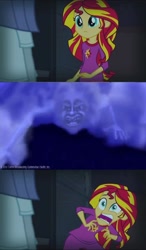 Size: 596x1024 | Tagged: safe, sunset shimmer, equestria girls, courage the cowardly dog, exploitable meme, fog of courage, meme, sunset screamer