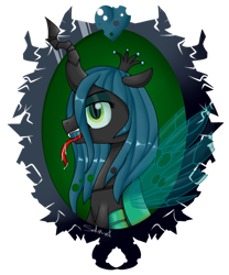 Size: 1024x1228 | Tagged: safe, artist:saturnstar14, queen chrysalis, changeling, changeling queen, drool, female, solo, tongue out