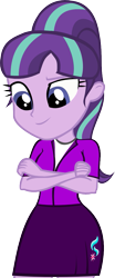 Size: 437x1053 | Tagged: safe, artist:ironm17, starlight glimmer, equestria girls, clothes, equestria girls-ified, short-sleeved jacket, simple background, skirt, solo, transparent background, vector