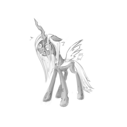 Size: 540x540 | Tagged: safe, artist:blastdown, queen chrysalis, changeling, changeling queen, female, horn, solo