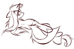 Size: 1187x786 | Tagged: safe, artist:kejifox, rarity, pony, unicorn, female, horn, mare, monochrome, white coat