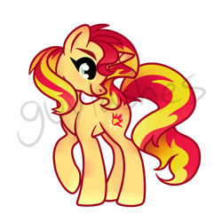 Size: 500x500 | Tagged: safe, artist:guylashes, sunset shimmer, pony, unicorn, solo