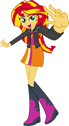 Size: 3000x5457 | Tagged: safe, artist:theshadowstone, sunset shimmer, equestria girls, simple background, solo, transparent background, vector