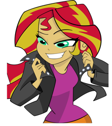 Size: 1024x1153 | Tagged: safe, artist:itstacos, artist:lunchie, sunset shimmer, equestria girls, rainbow rocks, colored, solo