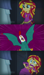 Size: 764x1312 | Tagged: safe, sunset shimmer, cockatrice, equestria girls, exploitable meme, meme, sunset screamer