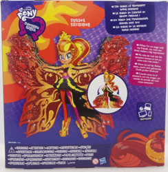 Size: 750x767 | Tagged: safe, sunset shimmer, equestria girls, rainbow rocks, box, box art, toy, wings