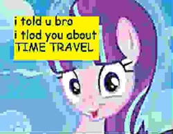 Size: 420x326 | Tagged: safe, starlight glimmer, the cutie re-mark, 8^y, comic sans, glowing horn, homestuck, it keeps happening, levitation, magic, needs more jpeg, quality, self-levitation, starlight says bravo, sweet bro and hella jeff, telekinesis