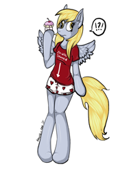 Size: 600x800 | Tagged: safe, artist:sharkyteef, derpy hooves, anthro, clothes, underwear