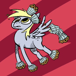 Size: 500x500 | Tagged: safe, artist:atmoatatpart3randomstarwarstitle, derpy hooves, pegasus, pony, female, mare, muffin