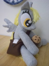 Size: 3000x4000 | Tagged: artist needed, safe, derpy hooves, pegasus, pony, female, irl, mailbag, mare, muffin, photo, plushie