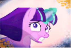 Size: 2048x1365 | Tagged: safe, artist:starlightglimer, starlight glimmer, pony, unicorn, effects, looking up, magic, vector, wallpaper, worried