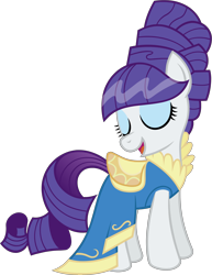 Size: 3323x4311 | Tagged: safe, artist:wildtiel, rarity, pony, unicorn, alternate hairstyle, clothes, dress, simple background, solo, transparent background, vector