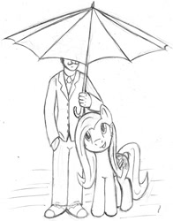 Size: 550x700 | Tagged: safe, artist:tg-0, fluttershy, human, pegasus, pony, female, gentleman, mare