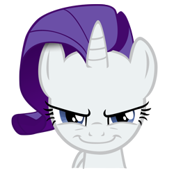 Size: 1214x1208 | Tagged: safe, artist:luckysmores, rarity, pony, unicorn, bend over, evil grin, rapeface