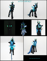 Size: 2116x2724 | Tagged: safe, artist:laservega, artist:uncommented, queen chrysalis, changeling, changeling queen, 3d print, craft, irl, photo, sculpture, traditional art
