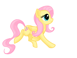 Size: 1024x768 | Tagged: safe, artist:jacky-bunny, fluttershy, pegasus, pony, female, mare, pink mane, solo, yellow coat