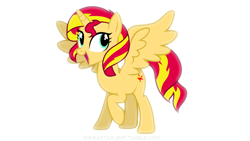 Size: 1280x720 | Tagged: safe, artist:sigmastarlight, sunset shimmer, alicorn, pony, alicornified, race swap, shimmercorn, solo