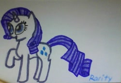 Size: 563x388 | Tagged: safe, artist:lorettafox, rarity, pony, unicorn, female, horn, mare, white coat