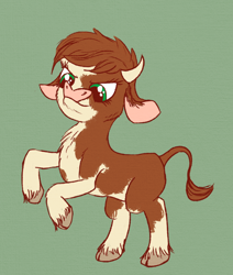 Size: 900x1061 | Tagged: safe, artist:sandwichdelta, arizona cow, cow, them's fightin' herds, bandana, chest fluff, cloven hooves, community related, cute, female, fluffy, unshorn fetlocks