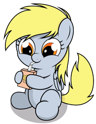 Size: 1000x1288 | Tagged: safe, artist:chubble-munch, derpy hooves, pegasus, pony, cute, female, juice box, mare