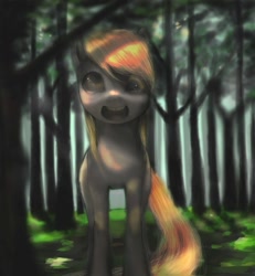 Size: 641x694 | Tagged: safe, artist:jcharlesmachiavelli, derpy hooves, pony, derp, detailed, realistic, uncanny valley