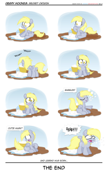 Size: 1900x3071 | Tagged: safe, artist:epulson, derpy hooves, bubble, comic, derp, filly, laundry, soap