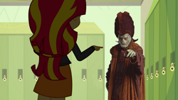 Size: 1344x756 | Tagged: safe, artist:avispaneitor, edit, sunset shimmer, equestria girls, crossover, nute gunray, star wars