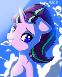 Size: 1151x1418 | Tagged: safe, artist:skyart301, starlight glimmer, pony, unicorn, female, floppy ears, smiling, solo