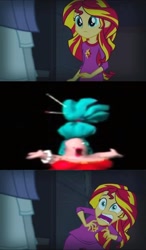 Size: 596x1024 | Tagged: safe, sunset shimmer, equestria girls, exploitable meme, meme, psybadek, sunset screamer