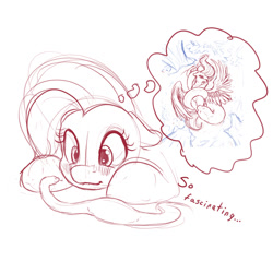 Size: 600x600 | Tagged: safe, artist:ponythroat, fluttershy, pegasus, pony, snake, blushing, coils, daydream, female, fetish, flutterprey, imagination, mare, predation, that is my fetish, vore