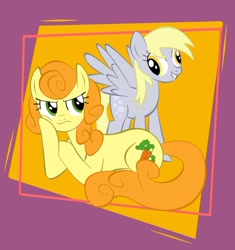 Size: 900x957 | Tagged: safe, artist:dark-tsubaki88, carrot top, derpy hooves, golden harvest, pegasus, pony, female, mare