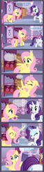 Size: 1006x3948 | Tagged: safe, artist:snapai, fluttershy, rarity, pegasus, pony, unicorn, comic, pinion, pun