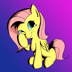 Size: 2000x2000 | Tagged: safe, artist:squiby-327, fluttershy, pegasus, pony, crying, filly, high res