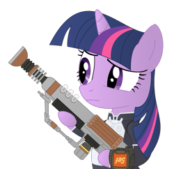 Size: 795x768 | Tagged: safe, artist:sefling, derpibooru import, twilight sparkle, crossover, fallout, fallout: new vegas, laer, old world blues, stealth suit, stealth suit mk ii